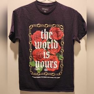 Samegang "The World is Yours" graphic tee shirt mens size medium